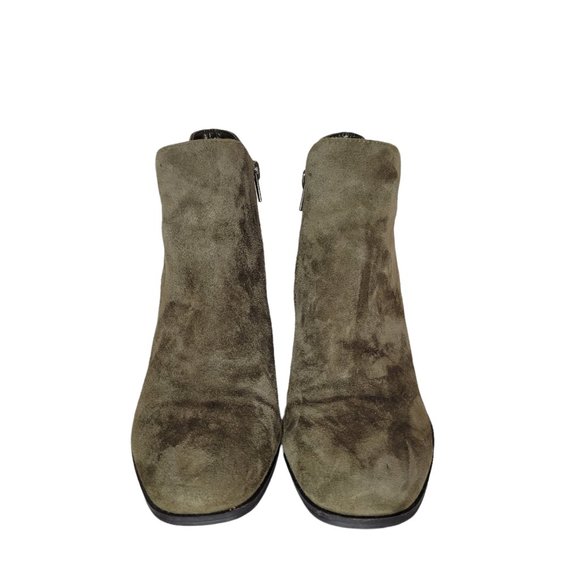 BANDOLINO Orelia Ankle Boots Gray Suede Round-Toe Block Heel Women's Sz. 7-1/2M - Picture 3 of 11